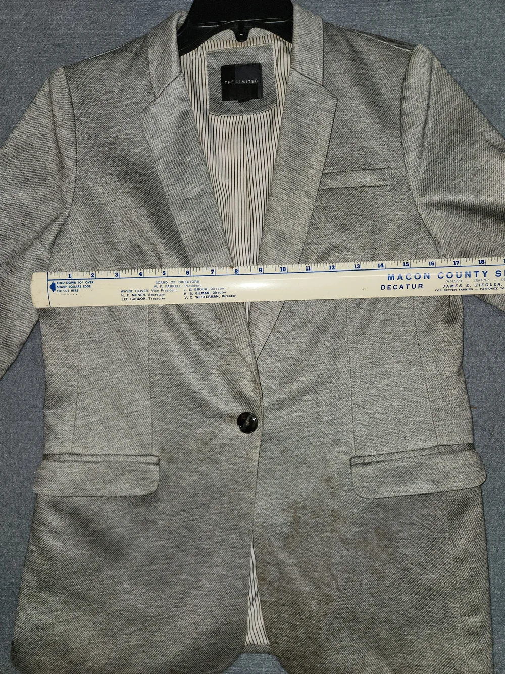 The Limited Gray Women's Single-Button Blazer #326